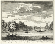 135746 Gezicht op de Vecht uit het zuiden in de richting van Loenen, met de toren van de Nederlands Hervormde kerk, met ...
